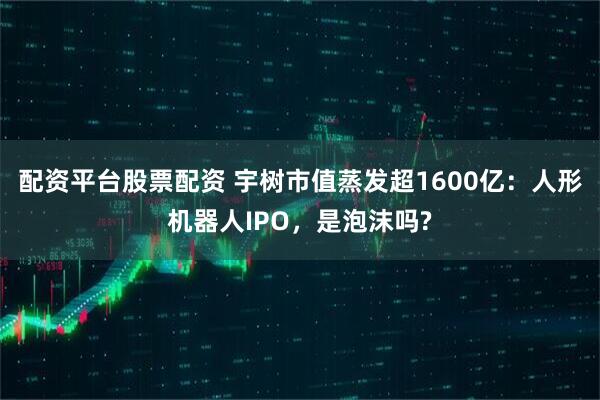 配资平台股票配资 宇树市值蒸发超1600亿：人形机器人IPO，是泡沫吗?